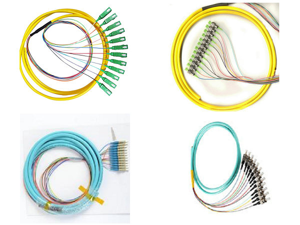12 Core SC 3mm Fiber Optic Pigtail , Single Mode / Multimode Pigtail