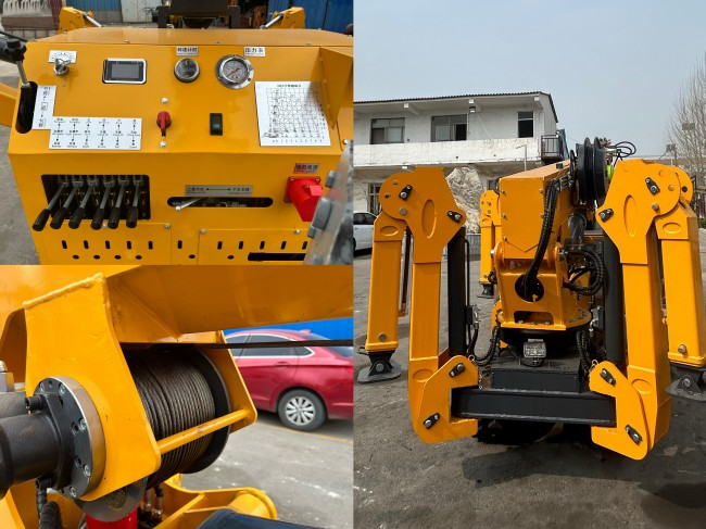 Mini guindaste de aranha elétrica e a diesel Boom de aço amarelo/vermelho ou verde