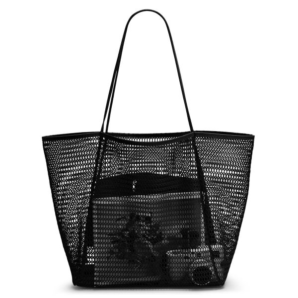 Reusable Mesh Beach Bag Custom Large Capacity Shoulder Bag for Women's Outdoor Travel