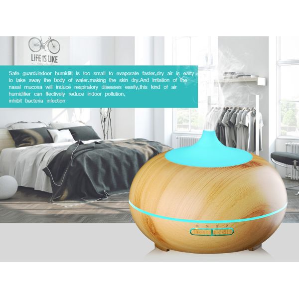 Hot Sale Factory OEM Home Appliances Air Purifier 300ml Wood Grain Aroma Essential Oil Diffuser Humidifier for Large Room Office