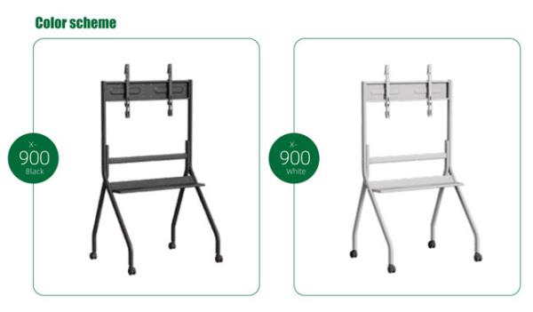 100kg Vesa Mounting Movable Tv Mount Stand 400x400mm Mobile Tv Stand With Wheels W1150xD700xH1650mm