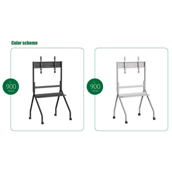 Black TV Floor Stand 600 X 400 Flat Screen Cart Fits Flat Panel TV Up To 143Lbs