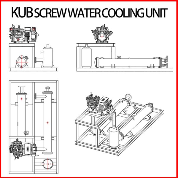 preço para 30HP ao refrigerador água-de refrigeração compressor do parafuso 250HP