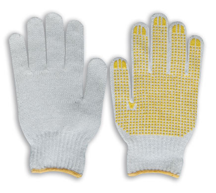 PVC Dotted Cotton Gloves, PVC Dotted Gloves