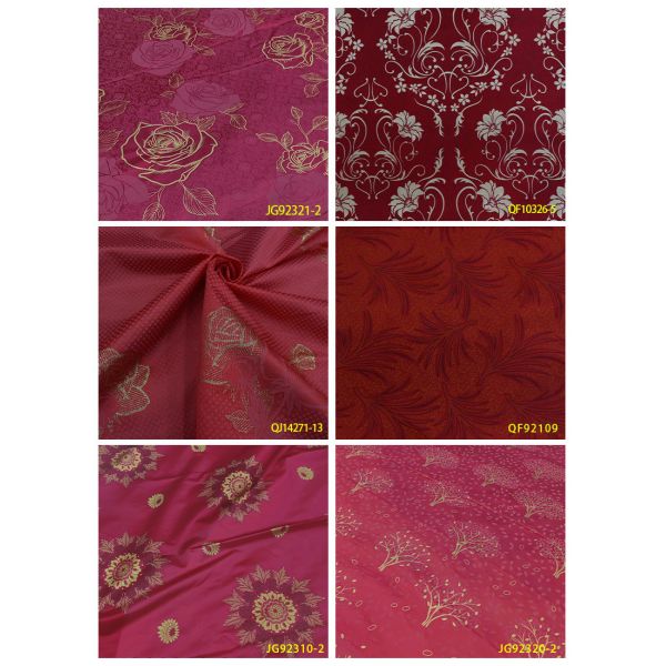 100% Polyester Golden Pongee Mattress Quilting Fabric Warp Knitting Printing