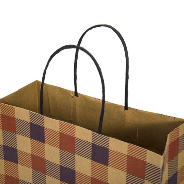 Черная белая еда закуски упаковка бумажная сумочка для магазина подарки 16x6x12 дюймов