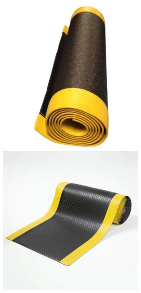 Black Yellow Car Floor 20m 10e9 Ohm  EVA ESD Mat