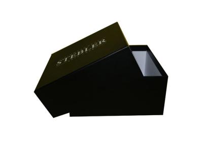 Taille adaptée aux besoins du client de empaquetage de boîte de papier de Matte Lamination Black Boutique Cloth recyclable