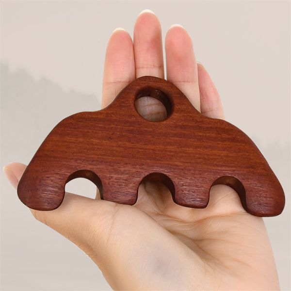 11.7*5.8cm Wooden Scalp Care Massage Comb Body Acupoint Pressing Massage Tool Meridian Dredging Gua Sha Massage Brush