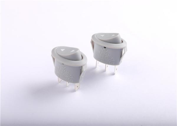 6A 10A 250VAC Oval Rocker Switch , Grey 2 Position Momentary Toggle Switch