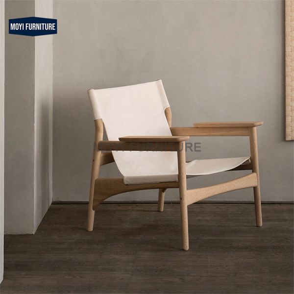 Wood Legs Modern Living Room Sofa Single Accent Chair Saddle Leather Retro Leisure Chair Carpet Surface Recommended