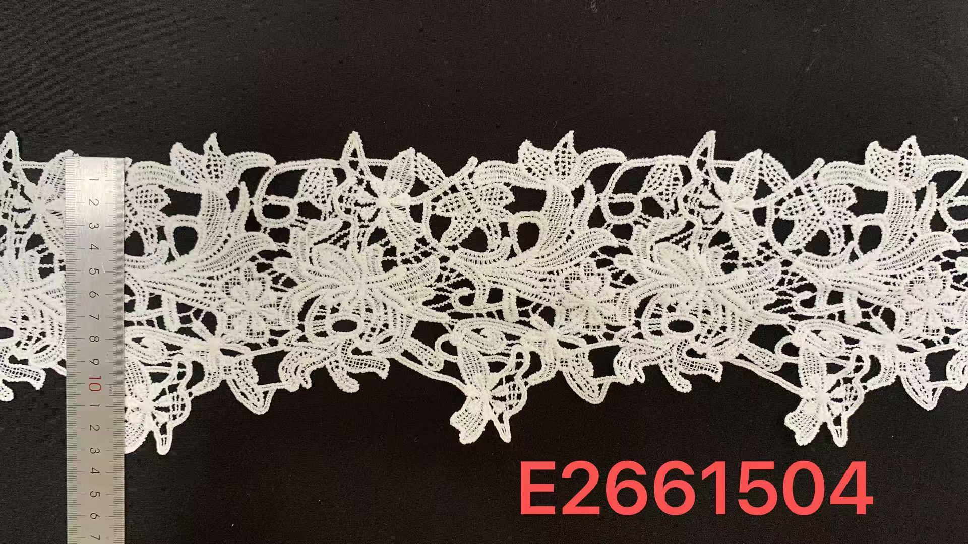 13cm Width Milk Yarn Lace Trim with Blooming Floral Openwork Pattern and Soft Fine Texture for Couture Apparel