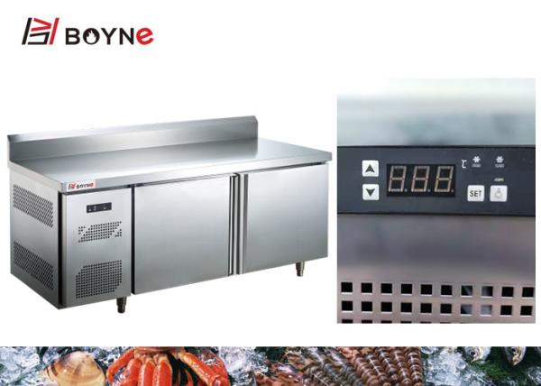 Stainless Steel material Restaurant One Door Counter Fridge Prep Table Freezer of silver color