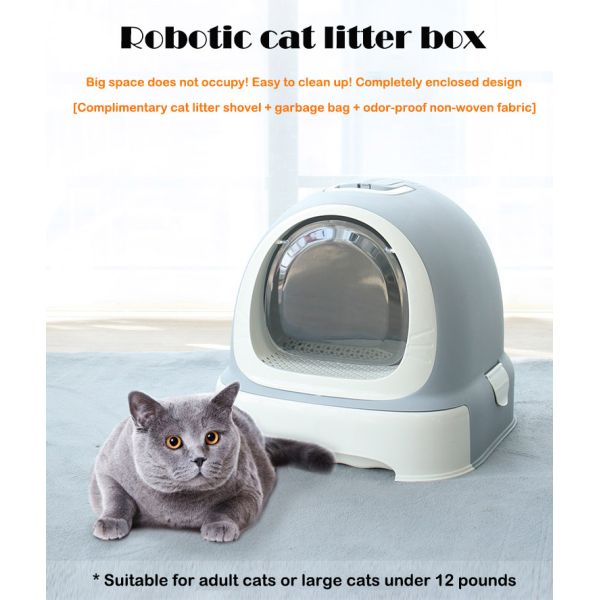 Automatic Cleaning Plastic Cat Litter Box for Multiple Feline Friends