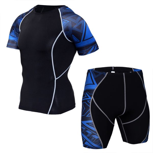 Quick Dry Breathable Gym Rash Guards Suit Sports Set Sport Men