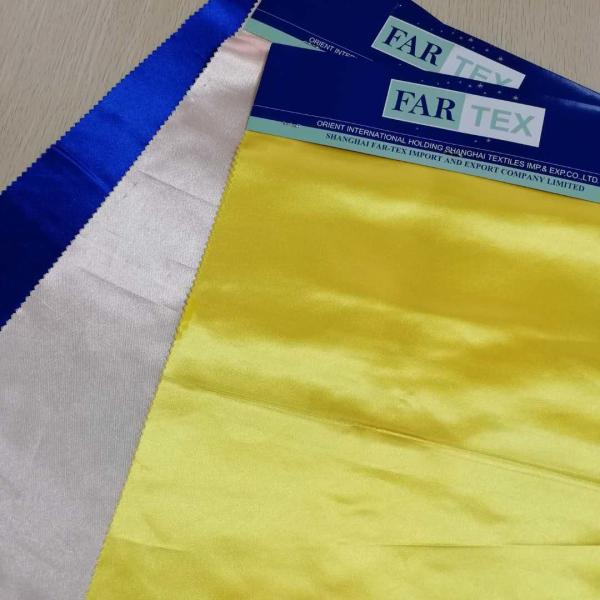 100% Polyester Satin Fabric 75D X 150D 120 X 76 Density 58/60 For Dress
