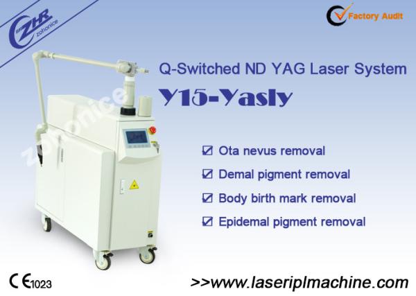 A máquina q da remoção da tatuagem da cor completa comutou o laser do laser 1064nm 532nm 755nm Pico segundo do pico do yag do nd