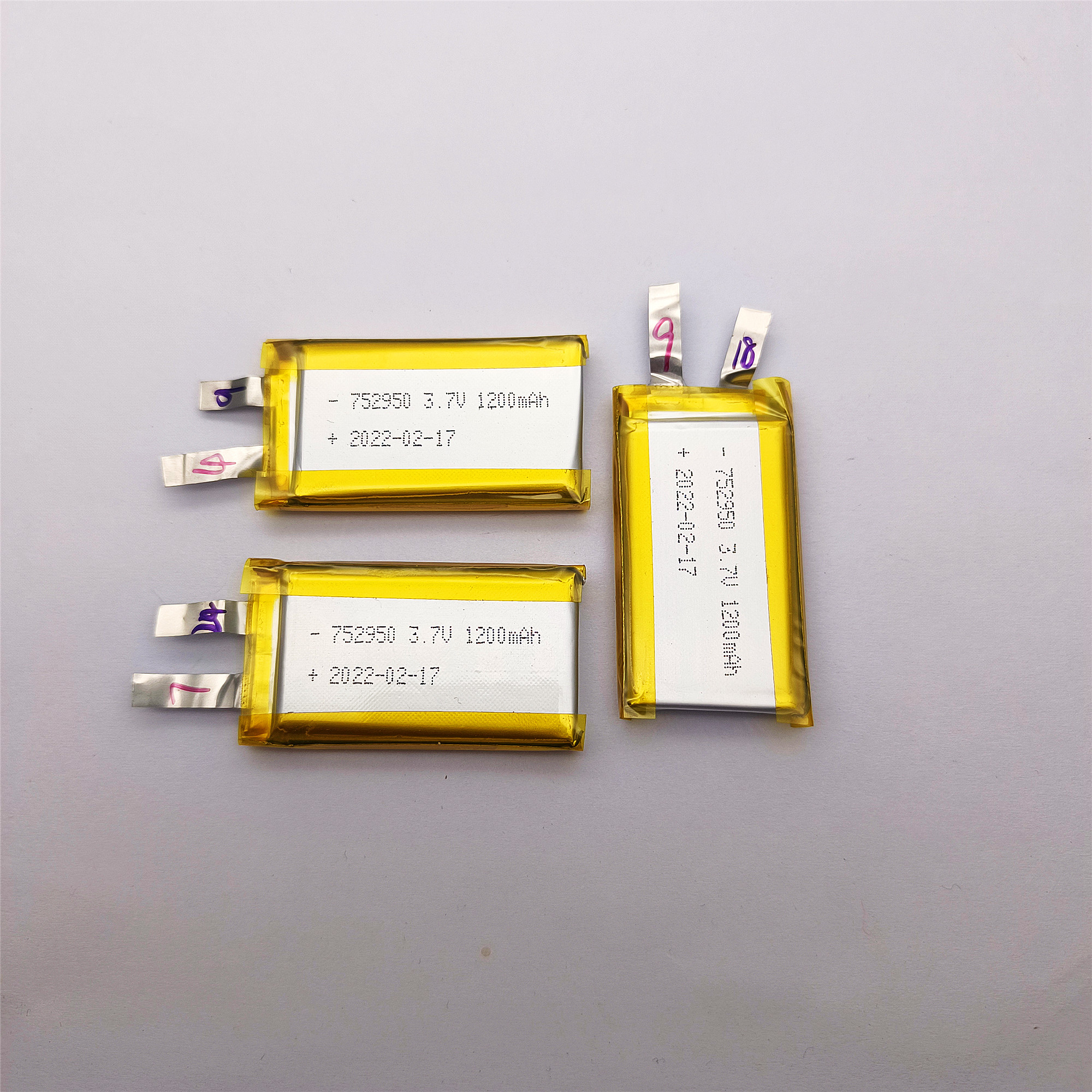Алюминиевая пластиковая батарея 752950 1200mah 0.2C полимера Li с UL IEC62133