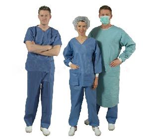 Nonwoven Disposable Surgical Gowns / Surgical Scrub Suits CE And ISO