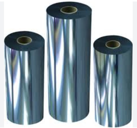 Серебряная алюминированная металлизированная пленка ПЭТ для упаковки пищевых продуктов толщина 20 мик