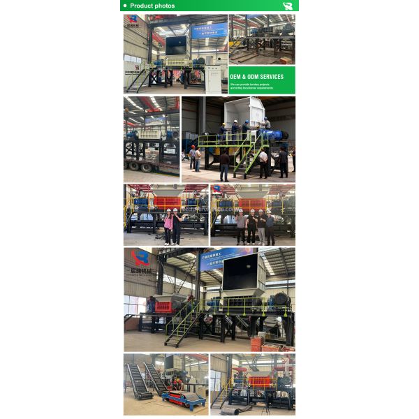 High Efficiency Double Shaft Shredder Machine Industrial Waste Recycling Equipment