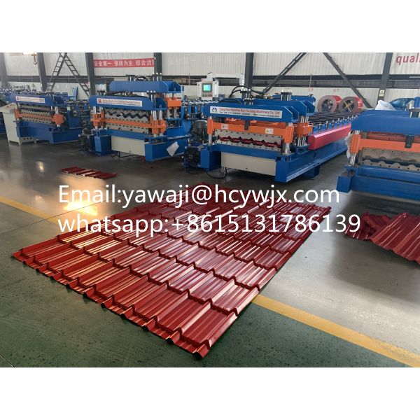 5.5Квт 12 станций Металлическая стеклянная черепица крыши роликообразовательная машина