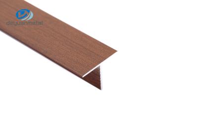 6063 T Slot Extruded Aluminum , 6063 aluminium profile t shape powder coating wood grain