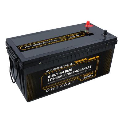 Deep Cycle Lithium 12V LiFePO4 Battery 300Ah 230mm Hight High Capacity