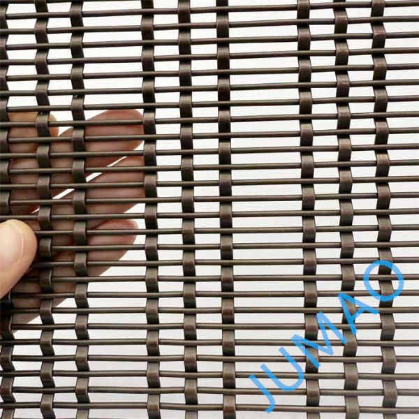 Bronzed Room Divider Mesh Decorative Metal Mesh Screen 1x3 Meters