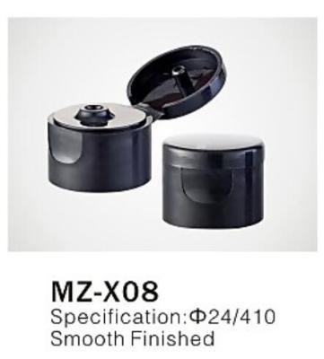 Φ24/410 PP/PET round flip top cap for cosmetic plastic bottle closure,smooth finished