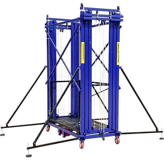 Electric Lifting Scaffolding Mobile Platform with 500kg Load Capacity and Remote Control Galvanized Finish