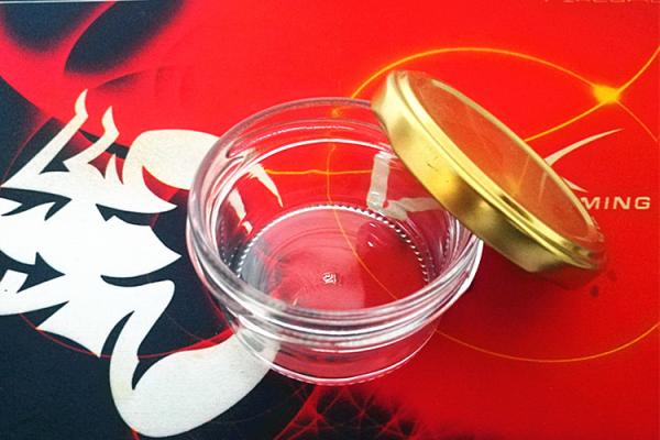 High Transparent Glass Caviar Jar With Metal Lid