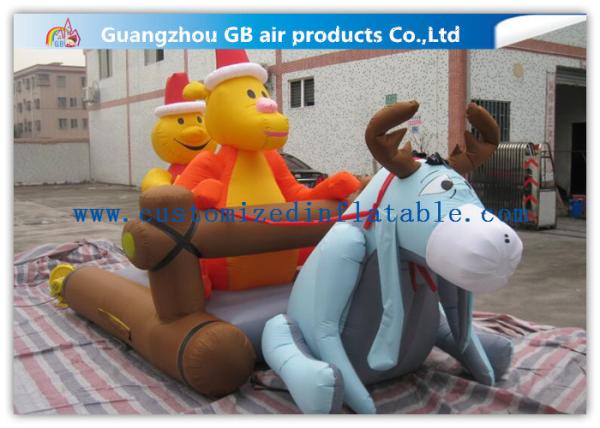 Cartoon Inflatable Holiday Decoration , Inflatable Christmas Yard Decorations