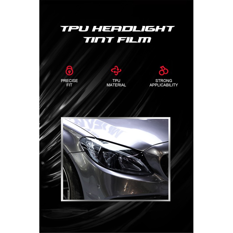TPU Pure Color Car Headlight Film 30cm*15m Roll Headlight Lamp Film
