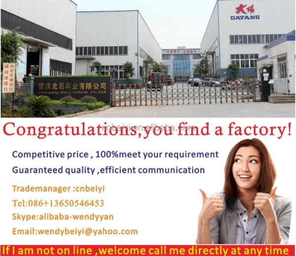 3300mm Length 1000kg Loading Capacity Tricycle 200cc Three Wheel Motorbike with Top