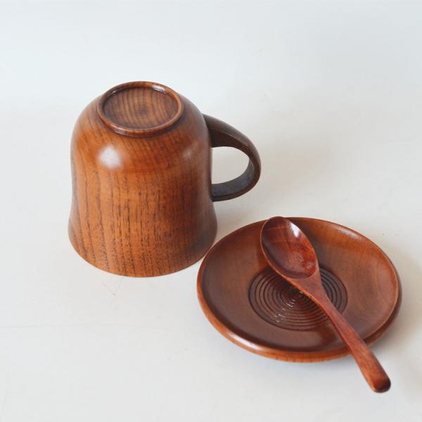 12X9cm Wooden Drinking Cups Jujube European Style Surprise Office Coffee Mug