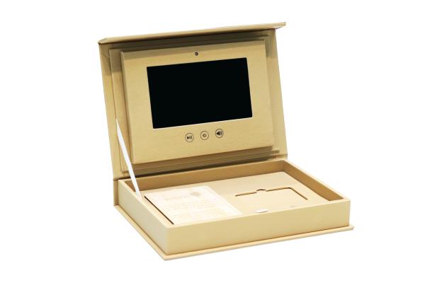 MDF Video Screen Display Gift Box with Customizable Design and 4 Color Print Method