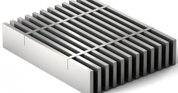 Silver Steel Flat Bar Industrial Floor Grating With Stainless Steel Texture