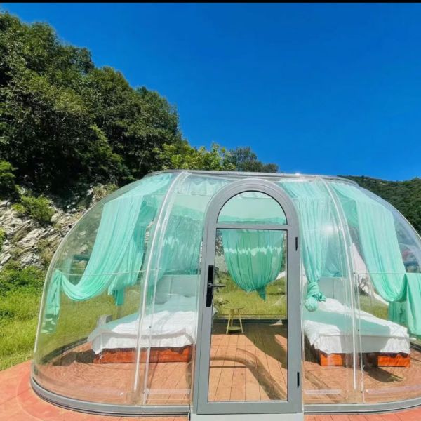3 - 4 Persons Polycarbonate Dining Bubble Tent Star View Bubble Dome Tent