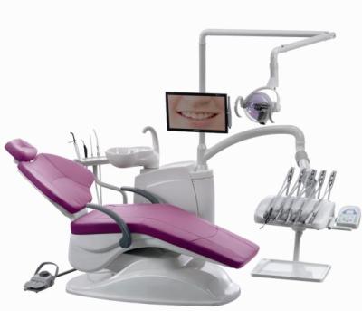 Luxury Dental Unit with Good quality, true leather cushion,sensor,3 programmes