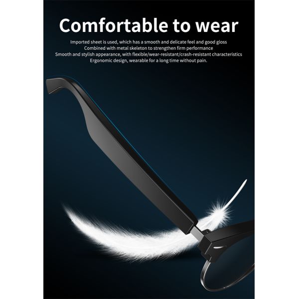 Waterproof IP67 Smart Bluetooth Earphone Sunglasses Anti Blue Light