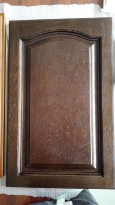 oak raised kitchen cabinet door,hot sale kitchen cabinet door ,Dark brown solid wood door