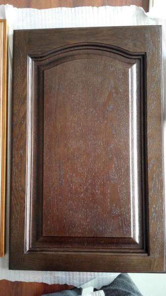 oak raised kitchen cabinet door,hot sale kitchen cabinet door ,Dark brown solid wood door
