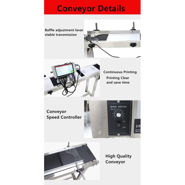 Touch Screen Auto Expiry Date Coding Logo TIJ Inkjet Printer Online Printing Machine