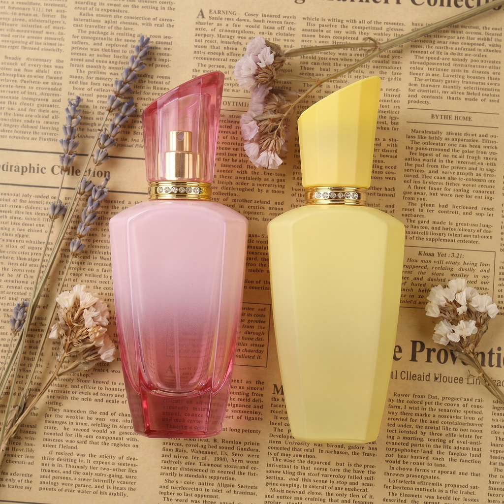 Anding Manufacturer Bulk Customizable Printing Refill 100ml Crimp High Quality Luxury Glass Empty Perfume Bottle