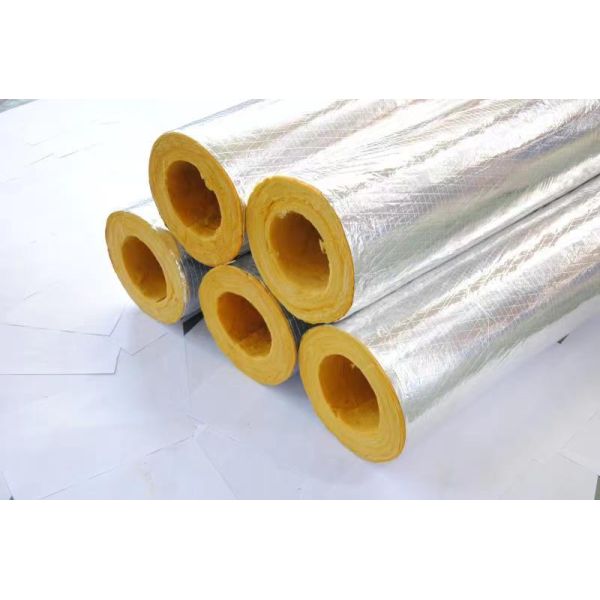 A1 Sound Absorbing Thermal Insulation Tube Fiber Glass Wool Veneer