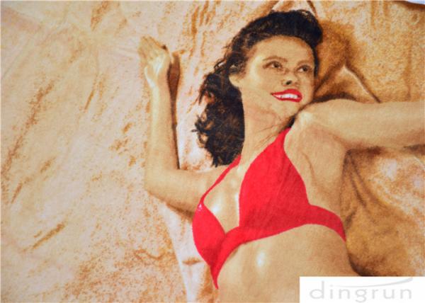 Sexy Girl Full Color Summer Beach Towels Quick Dry Soft Touch 