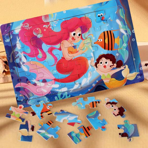 Wholesale 30 Piece Jigsaw Puzzle Children Multiple Themes Education Enlighten Wooden Puzzle Toy
