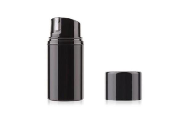 30ml-150ml Glossy Black Cosmetic Airless Bottle For Sunscreen Cream