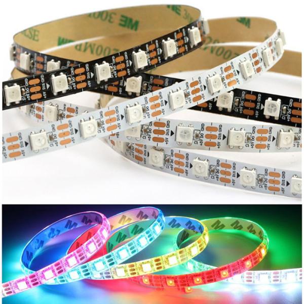 5v 5050 アドレス可能なRGBライトストライプ 防水性 IP20 60LEDs/Meter